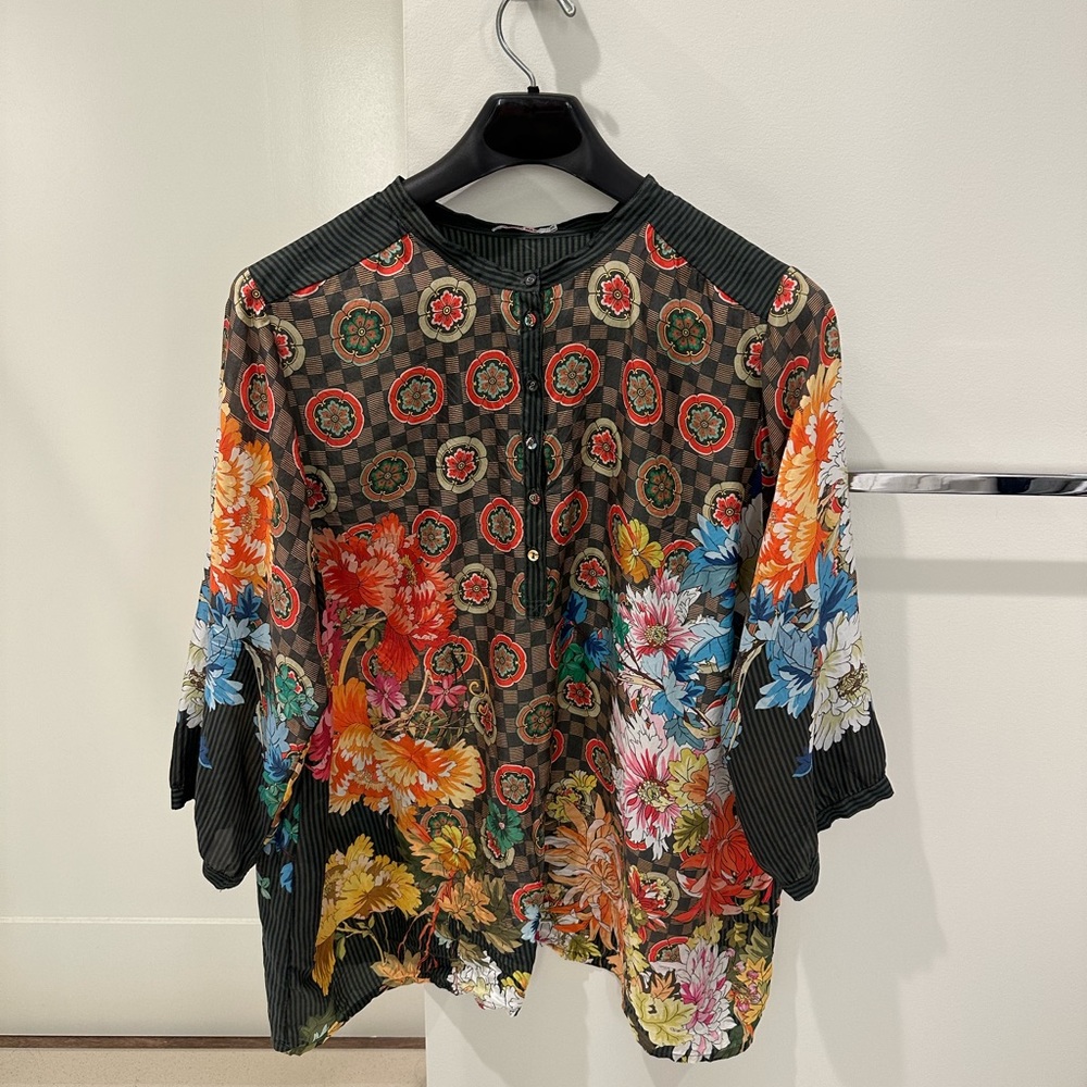 Johnny Was silk blouse